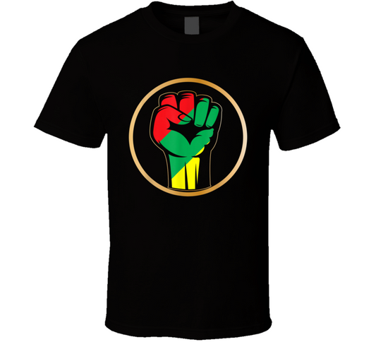 Black Fist Red Green Yellow Empowered Culture T Shirt