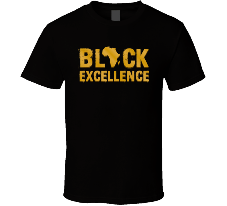 Black Excellence Africa Print Gold Culture T Shirt